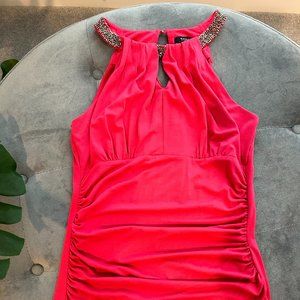 White House Black Market Beaded Collar Top Size S